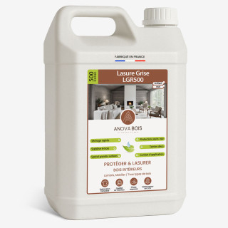 Lasure Grise Mat ou Brillant pour Bois Intérieur – LGR500