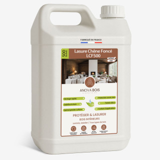 Lasure Chêne Foncé Mat ou Brillant pour Bois Intérieur – LCF500