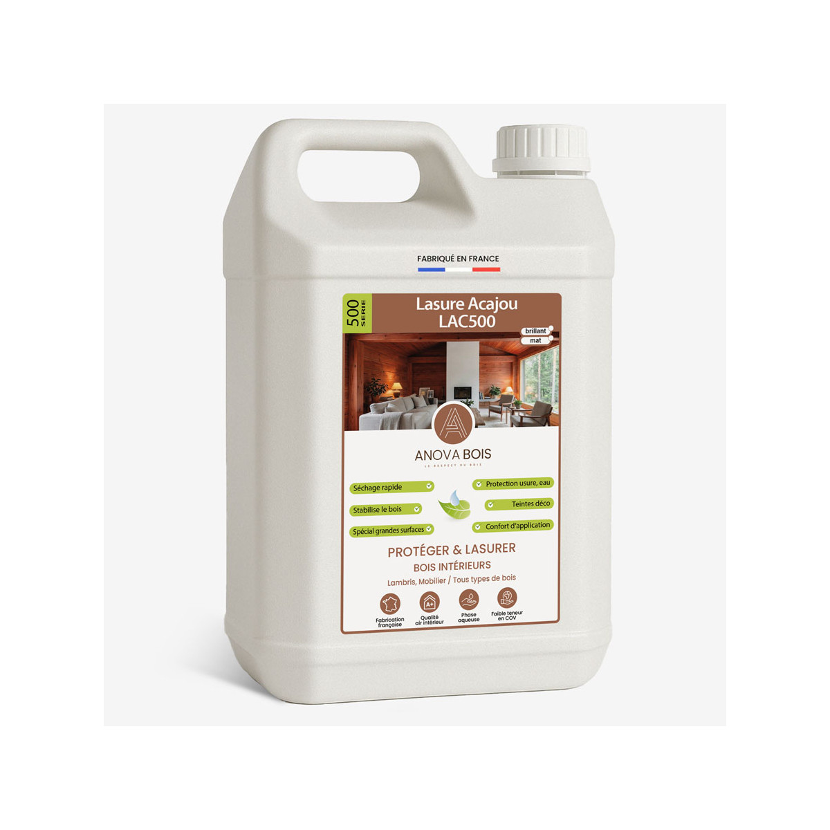 Lasure Acajou pour Bois Intérieur – LAC500
